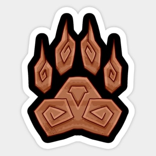 Earth Paw Print Sticker